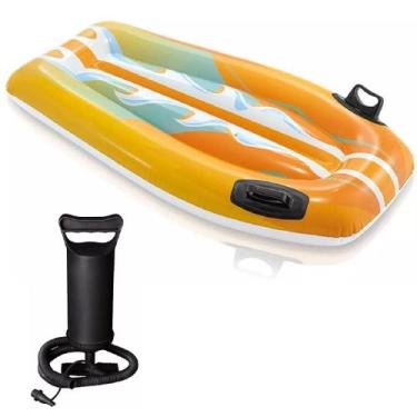 Imagem de Boia inflável prancha intex suporta até 40kg 112x62cm, Laranja