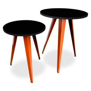 Imagem de Conjunto Jogo Mesa De Canto Decorativa Lateral Ornes Para Sala Quarto 