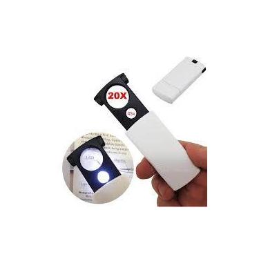 Imagem de Lupa 2 Em 1 Ampliação 20x/45x Portátil Mão Bolso Para Leitura 92045 - 