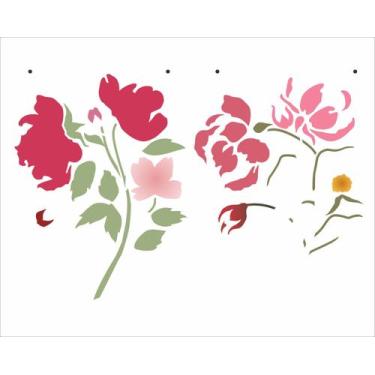 Imagem de Stencil Pintura Flor Aquarelada 3034 20x25 Opa