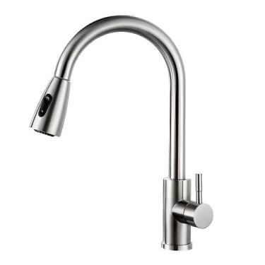 Imagem de Torneira Gourmet Cozinha Monocomando C/ Extensor - Digo.Casa, Aço Esco