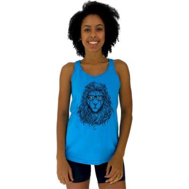 Imagem de Regata Feminina Recorte Nadador MXD Conceito Lion, GG, Azul piscina