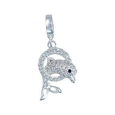 Imagem de Berloque golfinho zirconia pulseira life Charms - Prata 925 - Encantad