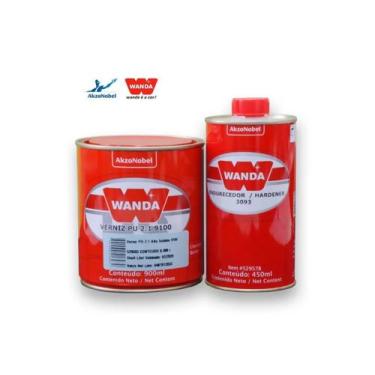 Imagem de Kit wanda verniz alto sólido 9100 900ml. + catalisador 3093 450ml. - W