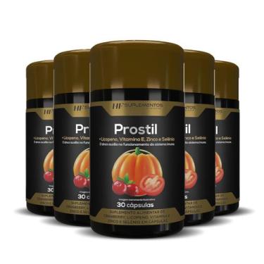 Imagem de 5x PROSTIL OLEO SEMENTE DE ABOBORA 30CAPS HF SUPLEMENTOS