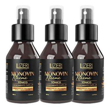 Imagem de 3 Tônico Monovin Crescimento Capilar Tratamento Antiqueda - Lizieri Co