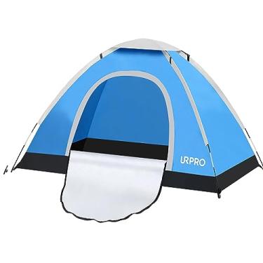 Imagem de URPRO Barraca de acampamento portátil, para 2 pessoas, à prova d'água, à prova de vento, proteção UV, perfeita para praia, ao ar livre, viagens, caminhadas, acampamento, caça, pesca, etc