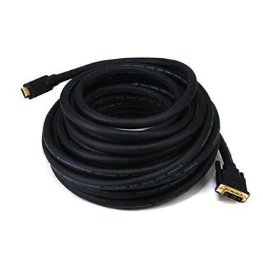 Imagem de Monoprice Cabo de vídeo – 15 metros – Preto | Adaptador HDMI para DVI padrão CL2 de 22 AWG