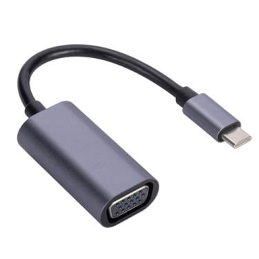 Imagem de HRIOEKAX Adaptador USB 3.1 tipo C para VGA, adaptador USB C para VGA, adaptador Thunderbolt 3/4 para VGA compatível com iPhone 16 15 Pro/Max, MacBook Pro, XPS 17, Surface Book, etc
