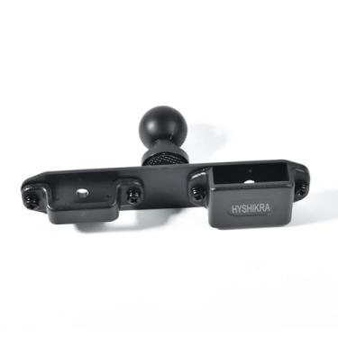 Imagem de HYSHIKRA Suporte universal de rádio, suporte de clipe traseiro Walkie-talkies, suporte de microfone de rádio com adaptador de esfera de 25 mm de 2,5 cm compatível com suportes RAM tamanho B braço de