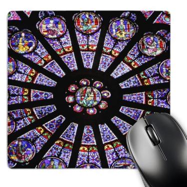 Imagem de 3dRose LLC 20 x 20 x 0,63 cm Janela na Catedral de Notre Dame Paris, França William Sutton Mouse Pad (mp_137008_1)
