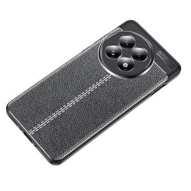 Imagem de CruzerLite Capa feita para OnePlus 13, capa com design de textura de fibra de carbono, antiarranhões, absorção de choque, capa para OnePlus 13 (2024) (couro preto)