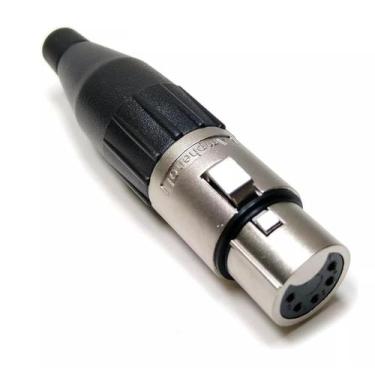 Imagem de Conector Xlr Canon Femea Amphenol 5 Pinos AC5F/N