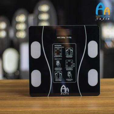 Imagem de Balança Digital Bioimpedância Com Bluetooth Aplicativo Preto - Anxin, 