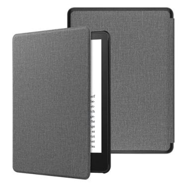 Imagem de Plobors Capa para Kindle 17.8 cm 2024 eReader, capa leve à prova de arranhões Auto-Wake/Sleep para Kindle 17.8 cm eReader 11ª geração versão 2024, não é compatível com Sony eReader (cinza)