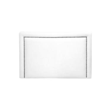 Imagem de Cabeceira Solteiro Estofada Deluxe Reta Branca 90X60