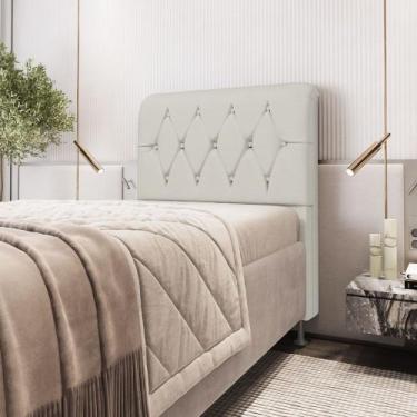 Imagem de Cabeceira Sirus 90 Premium Couro Artificial Aradecor , Bege, SOLTEIRO