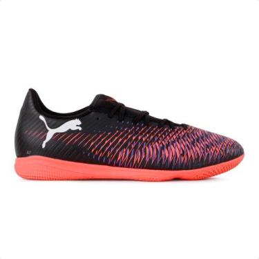 Imagem de Chuteira Futsal Puma Future 8 Play IT Masculina, 43, Preto, Coral