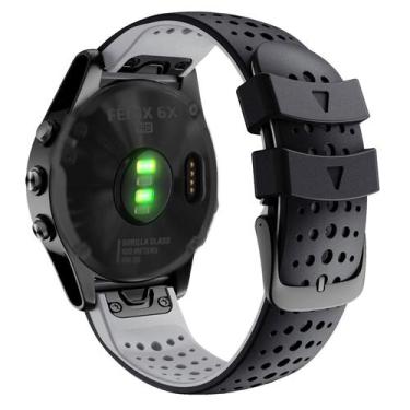 Imagem de Pulseira de Relógio Abanen para Garmin Fenix 5X/6X (26mm) - Preto e Ci