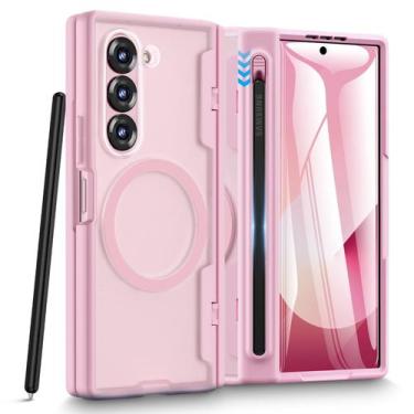 Imagem de Capa Caka para Samsung Galaxy Z Fold 6 com Suporte para S Pen - Rosa