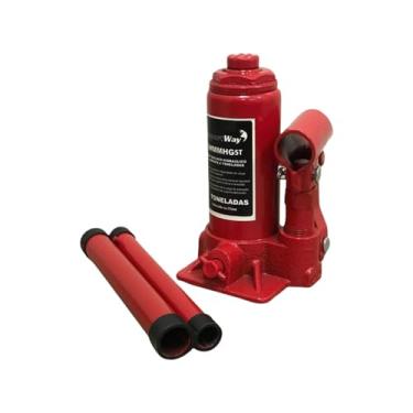 Imagem de Macaco Hidráulico Tipo Garrafa, 5 Toneladas, Vermelho, com Extensores