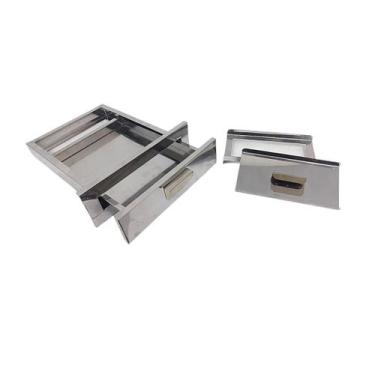 Imagem de Gaveta De Cinza Inox 430 Churrasqueira Alvenaria Com Tampa - INOX LAUR