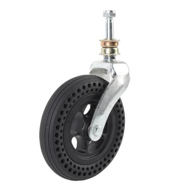 Imagem de Roda de 6 polegadas, roda para carrinho de compras com capacidade de carga de 75 kg, roda giratória de borracha TPE, roda de reposição universal para carrinhos de mão e carrinhos