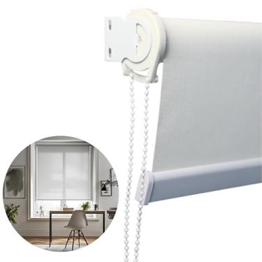 Imagem de Atlas - Persiana Rolo de Tela Solar de Trama Intermediária de 3%, Tamanho de 100x160cm, Cor Off White