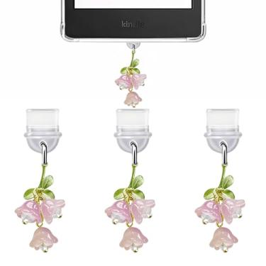 Imagem de Berloques para Kindle, pingente de plugue de poeira compatível com Kindle com porta de carregamento tipo C, presente para amantes de livros, homens, mulheres, professores, estudantes, acessórios para