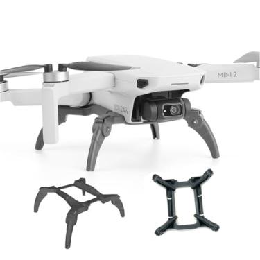 Imagem de Wtohoby Trem de pouso dobrável para drone DJI Mini 2 SE/Mini 2/Mini 4K/Mavic Mini/SE Drone leve liberação rápida kit de perna aumentada inferior protetor de sensor de câmera quadricóptero acessórios