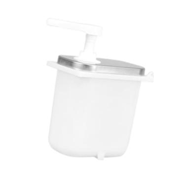 Imagem de IEUDNS Molho Dispenser Bomba Bomba Garrafa de xarope de 2000 ml com molhos de bomba Bomba de xarope de ketchup de garrafa de pressão de frutose para cozinha, 2l Branco
