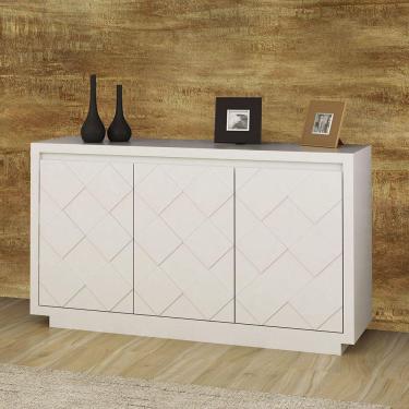 Imagem de Buffet Xadrez 3 Portas 136cm Laca Branca