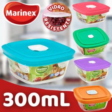 Imagem de Pote de Vidro Marinex Com Tampa 300mL Facilita VAP Tigela Vasilha Free
