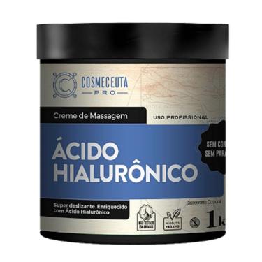 Imagem de Creme de Massagem Profissional cosmeceuta Ácido Hialurônico 1Kg - Enriquecido com óleos e extratos vegetais, ajuda a vivacidade da pele, devolvendo a