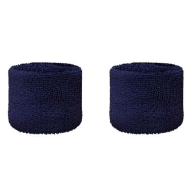 Imagem de Couver Pulseira de moletom juvenil de algodão felpudo marinho de 7,6 cm para esportes e mais, 1 par