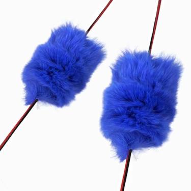 Imagem de YLS Silenciador de corda com arco recurvo amortecedor de arco estabilizador bolas de castor/lontra esconde corda silenciador azul