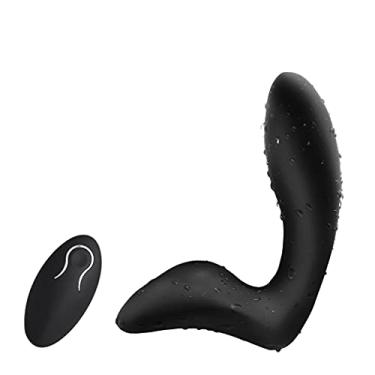 Imagem de Tamanho Portátil 12 Modos Vibrar Ferramenta de Massagem com Controle Remoto Massagem de Próstata Impermeável para Homens 2 em 1 USB Carregamento Plugs Analis para Iniciantes Aquecimento Amal