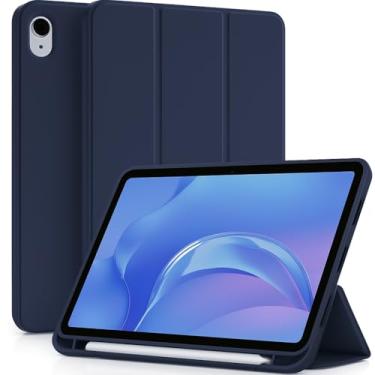 Imagem de Capa Case PREMIUM Anti Impacto com função sleep e suporte para Apple Pencil - compatível com Apple New iPad 11ª 2025 Chip A16 e iPad 10ª de 10.9 Polegadas (Azul Marinho)