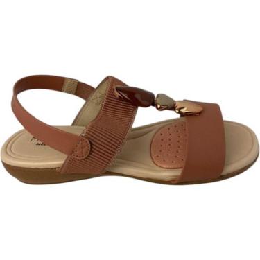 Imagem de Sandália Modare Anabela Tira Elástico Feminino, Argila, 36
