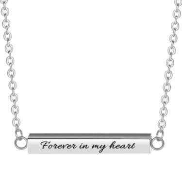 Imagem de MOSURNSJWY Colares de urna de barra horizontal para cinzas para mulheres joias de cremação de aço inoxidável pingente de cinza de alguém querido Keepaske Memorial Ashes humanas, Aço inoxidável, Sem