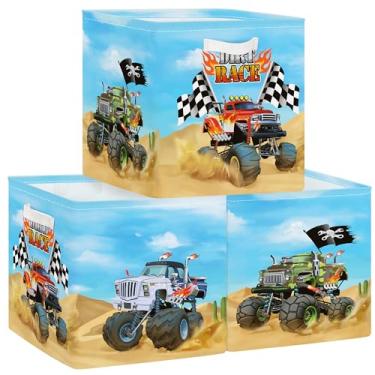 Imagem de Clastyle Conjunto organizador de cubo de armazenamento de carro de corrida para crianças, armário, cubo, caixa de armazenamento para berçário, caixa de brinquedos para bebês, cesta de livros para