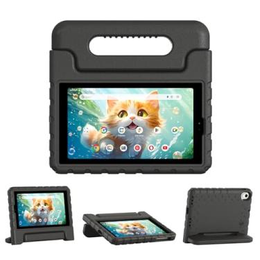 Imagem de SIMPLEWAY Capa infantil para Onn 7 polegadas Gen 4 2024, à prova de choque, leve, com suporte para tablet infantil (preta, para Onn 17.8 cm Gen 4 2024)