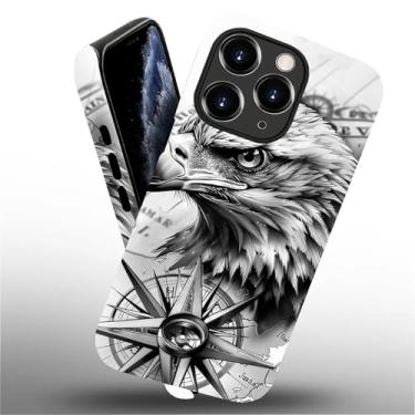 Imagem de Punmada Capa para iPhone 11 Pro Max, estampa de olho de águia com bússola direcional para meninas e meninos, capa protetora de silicone à prova de choque para iPhone 11 Pro Max