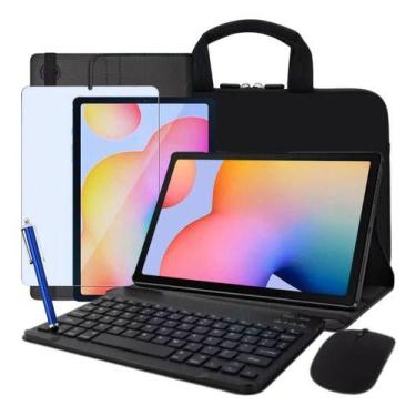 Imagem de Kit Capa C/ Teclado + Mouse Luva P/tablet Galaxy Tab S6 Lite - Zabom