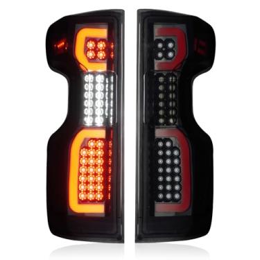 Imagem de Gubebaili Luzes traseiras de LED adequadas para Chevy Silverado 1500 2019-2023, Silverado 2500 HD 3500 HD 2020-2023, conjunto de lanterna traseira (lente fumê de caixa preta)