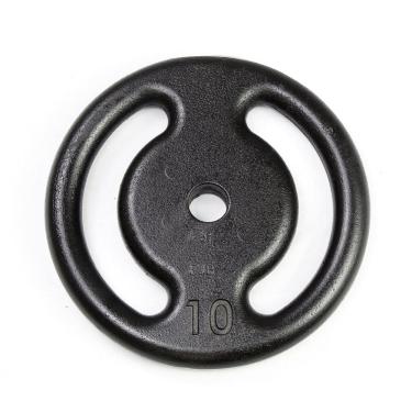 Imagem de Anilha 10kg Vazada De Ferro Pintado Peso Musculação Academia JFIT