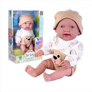 Imagem de Boneco Life Baby Menino Super Toys com Chupeta em Vinil  Ref. 618