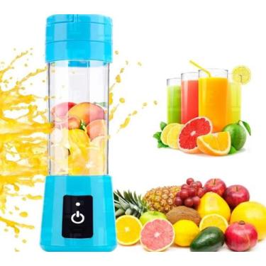 Imagem de Mini Liquidificador Portátil 6 Lâminas 380ml Potente - Usb - tbt