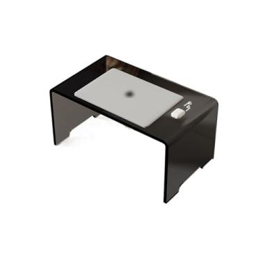 Imagem de Mesa de Centro Mesa de acrílico transparente com janela, sala de estar, quarto, tatami, mesa curta, sofá criativo, mesa lateral Mesa de Chá(Gray)