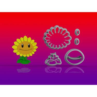 Imagem de Cortador Plants Vs Zombies - Flor 1 Modular Tamanho 5 Cm